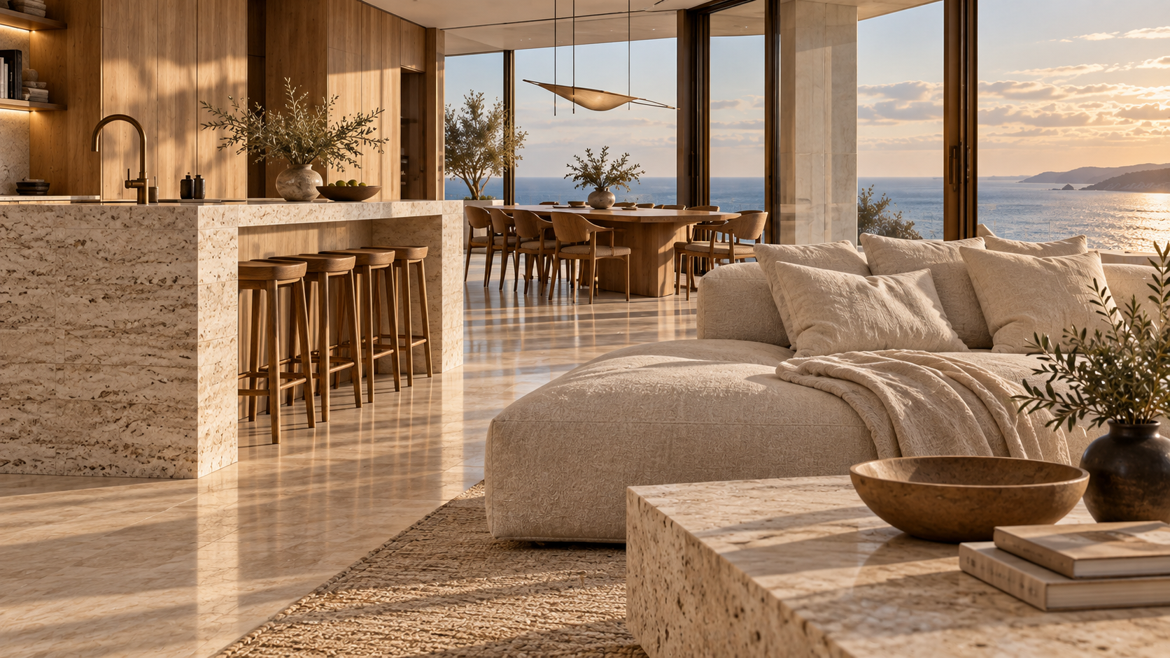 Horizon Residence — 실내 공간 콘셉트, 소재와 디테일