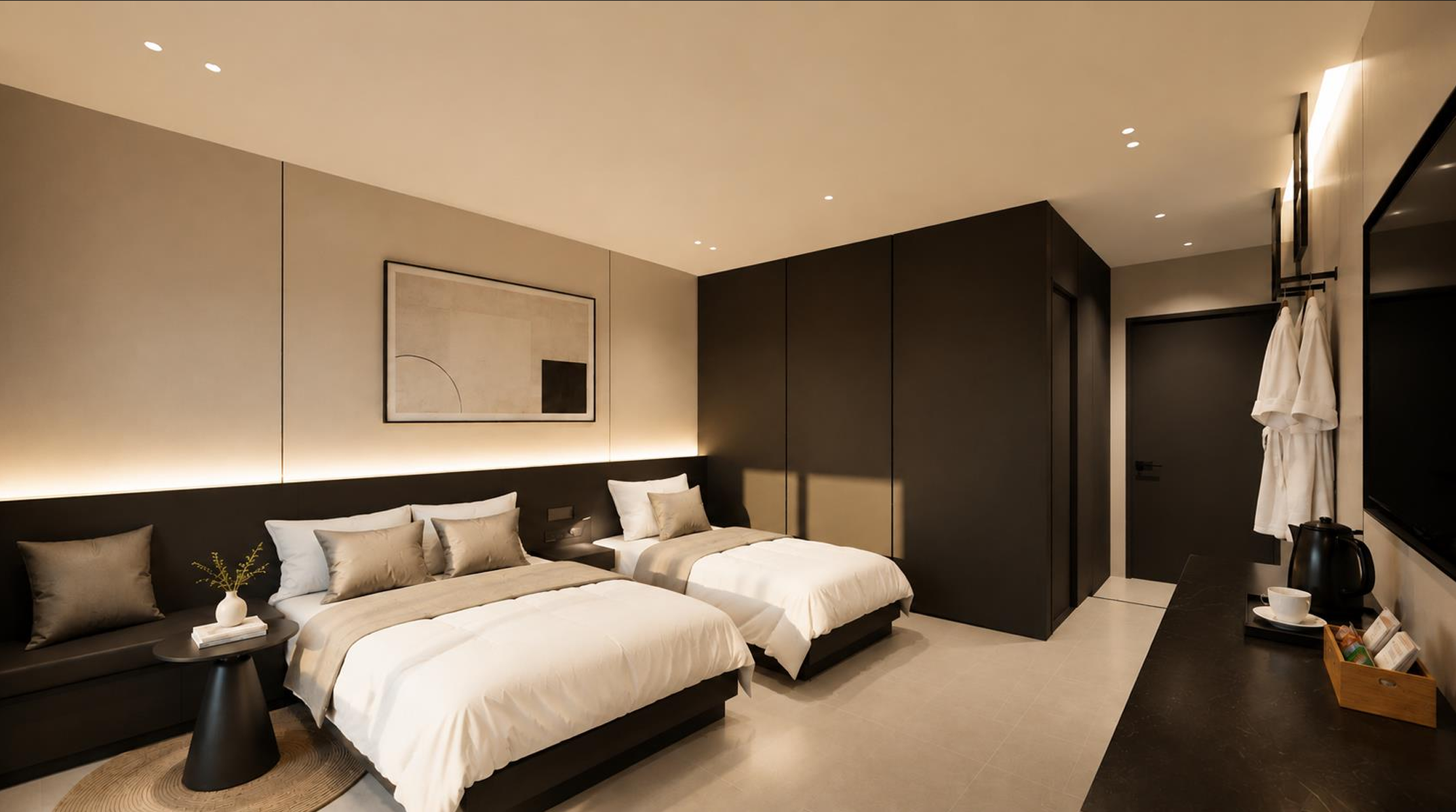 Quiet Stone Residence — 실내 공간 콘셉트, 다른 시점