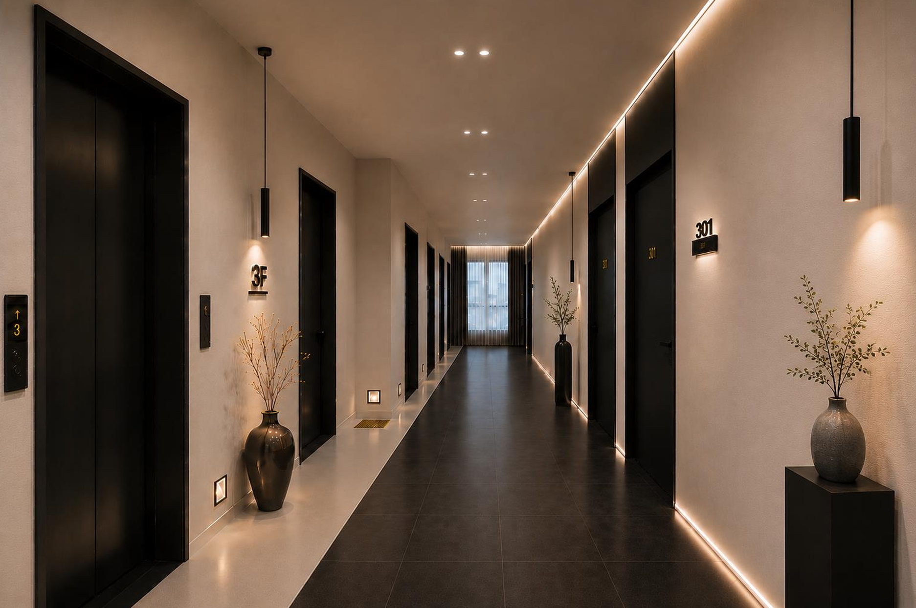 Quiet Stone Residence — 실내 공간 콘셉트, 소재와 디테일