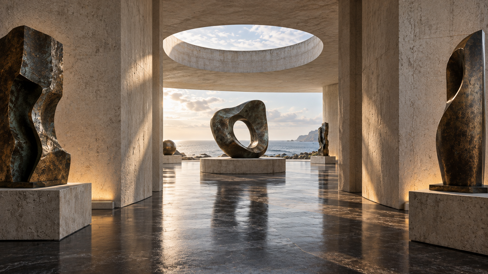 Tidal Sculpture Museum — 전시 공간 콘셉트, 공간의 연결