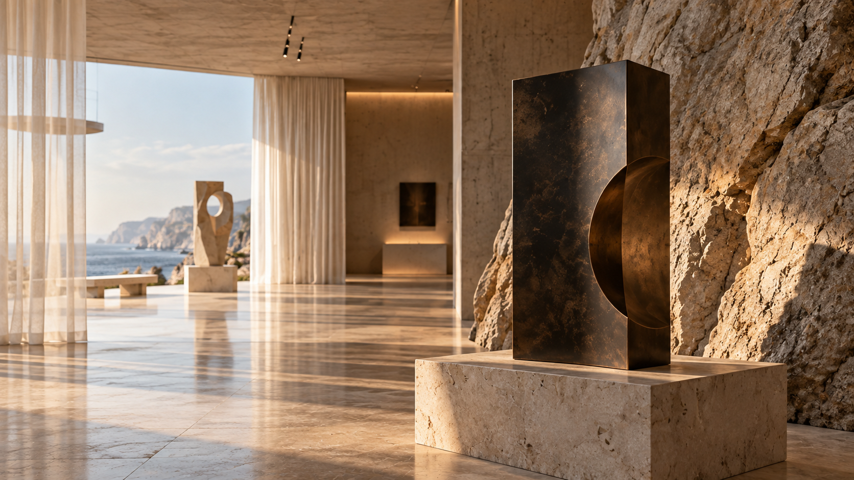 Monolith Design Museum — 전시 공간 콘셉트, 소재와 디테일