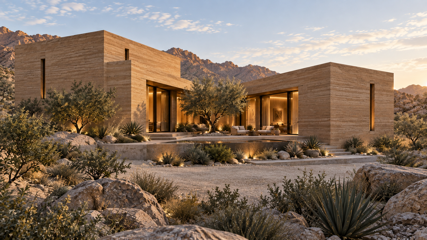 Desert Retreat — 건축 외관 콘셉트, 다른 시점
