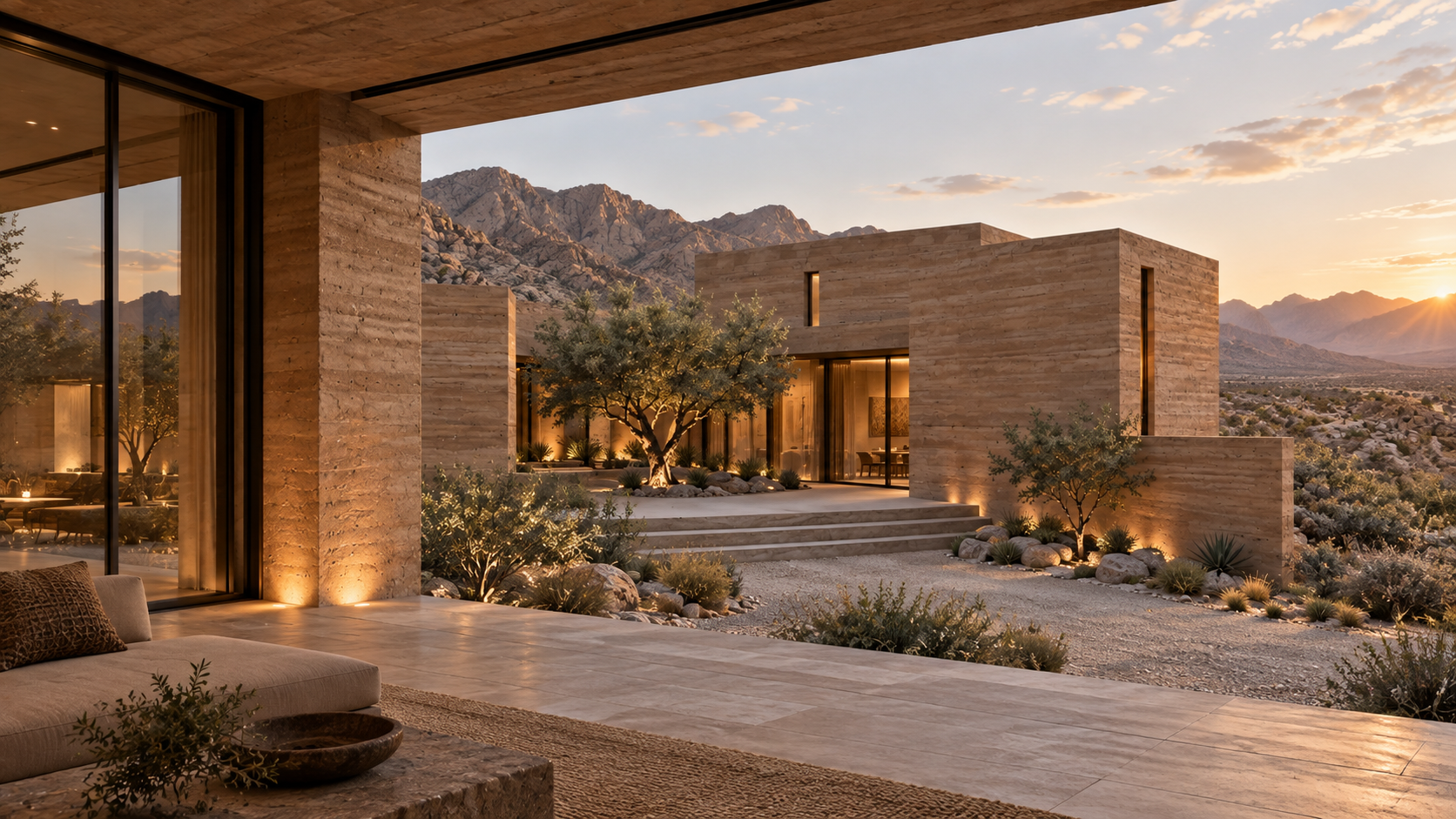 Desert Retreat — 건축 외관 콘셉트, 공간의 분위기