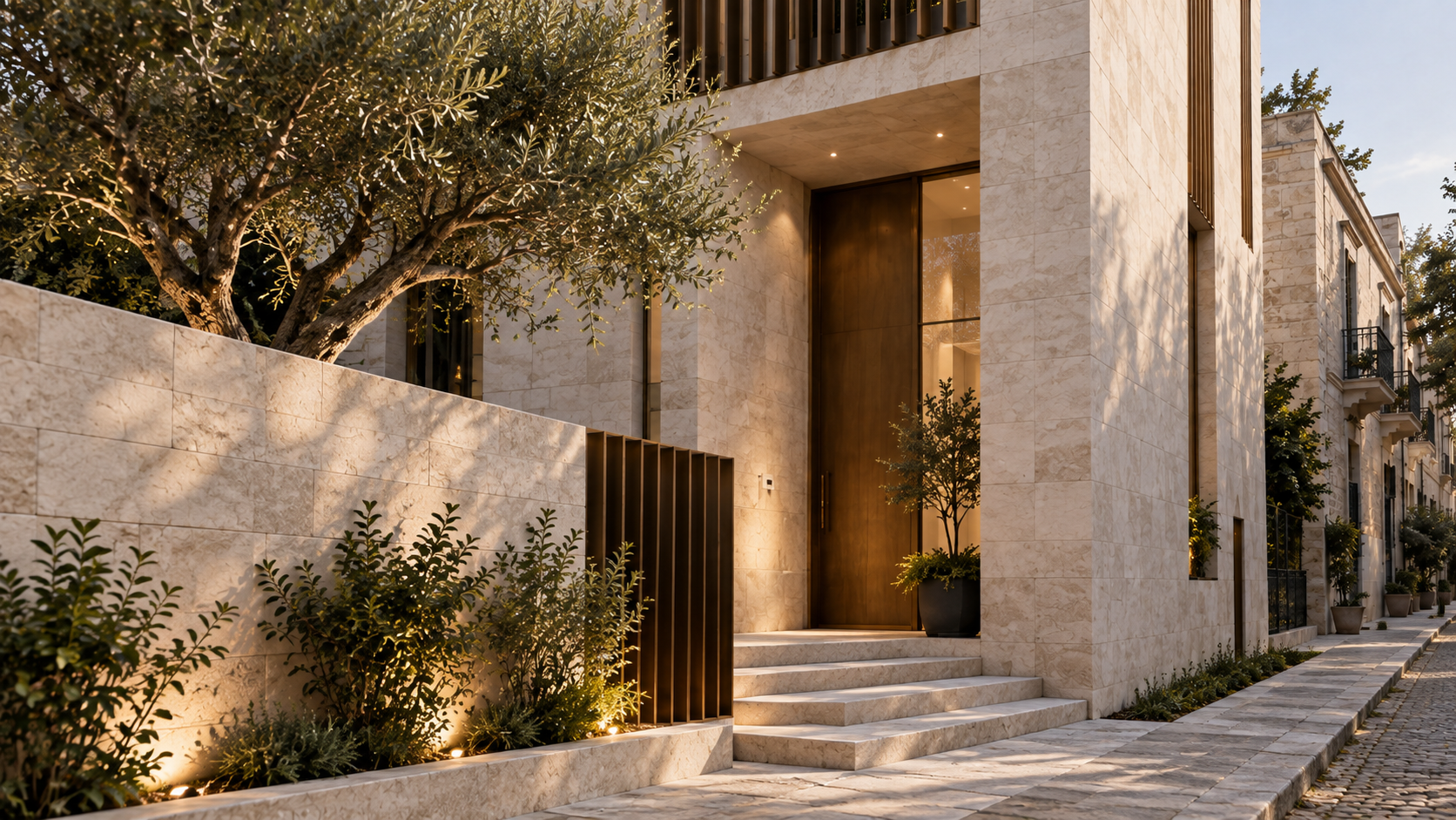 Urban Stone House — 건축 외관 콘셉트, 공간의 연결