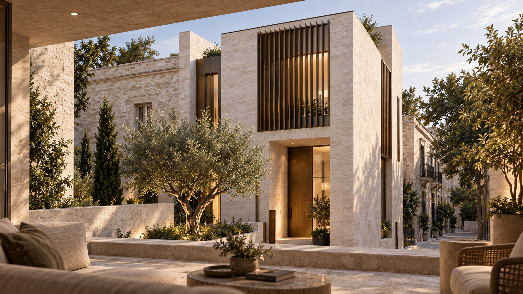 Urban Stone House — 건축 외관 콘셉트, 공간의 분위기