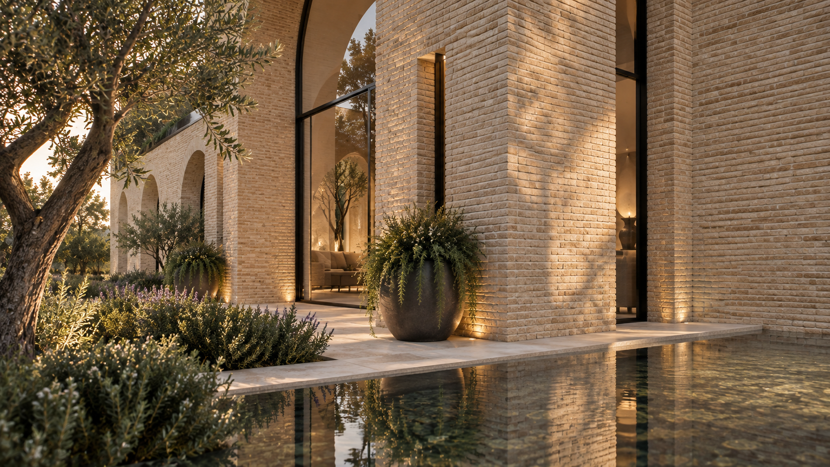 Garden Brick Residence — 건축 외관 콘셉트, 소재와 디테일