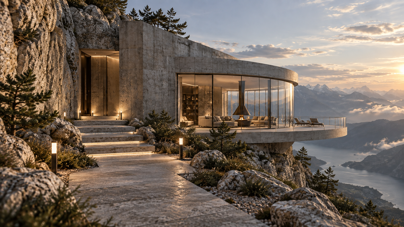 Cliff Observatory — 건축 외관 콘셉트, 공간의 연결