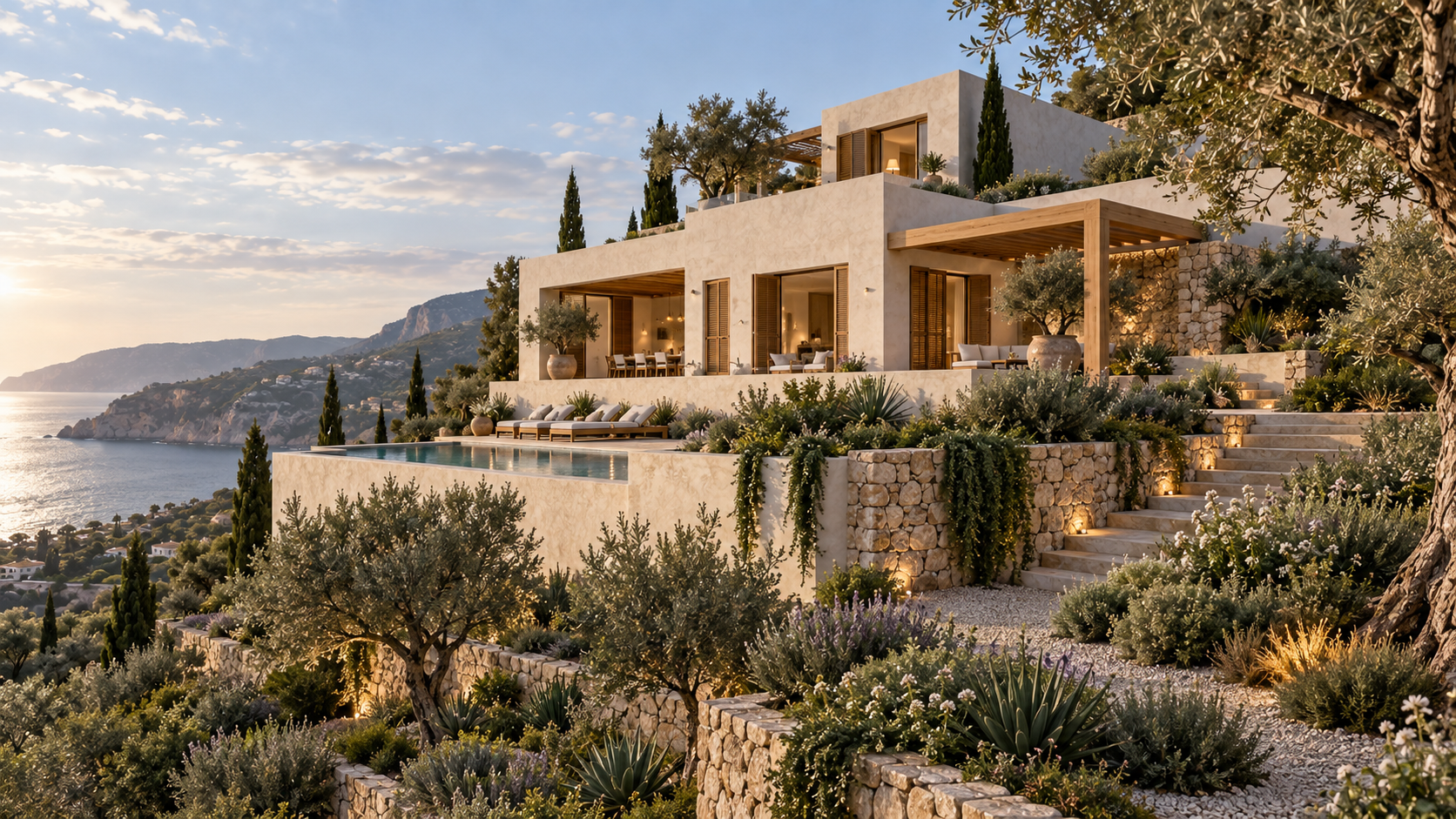 Mediterranean Terraces — 건축 외관 콘셉트, 다른 시점