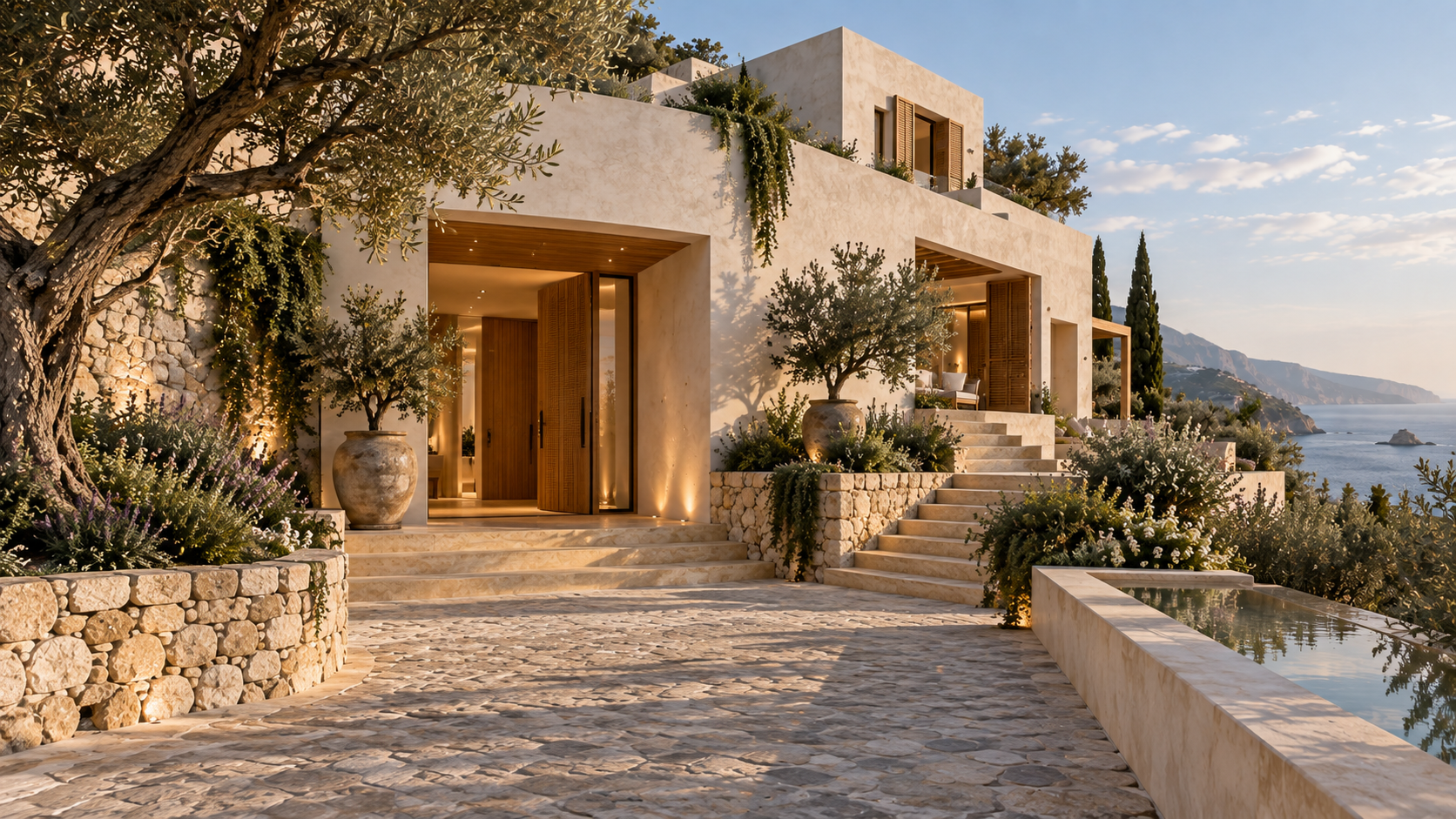 Mediterranean Terraces — 건축 외관 콘셉트, 공간의 연결