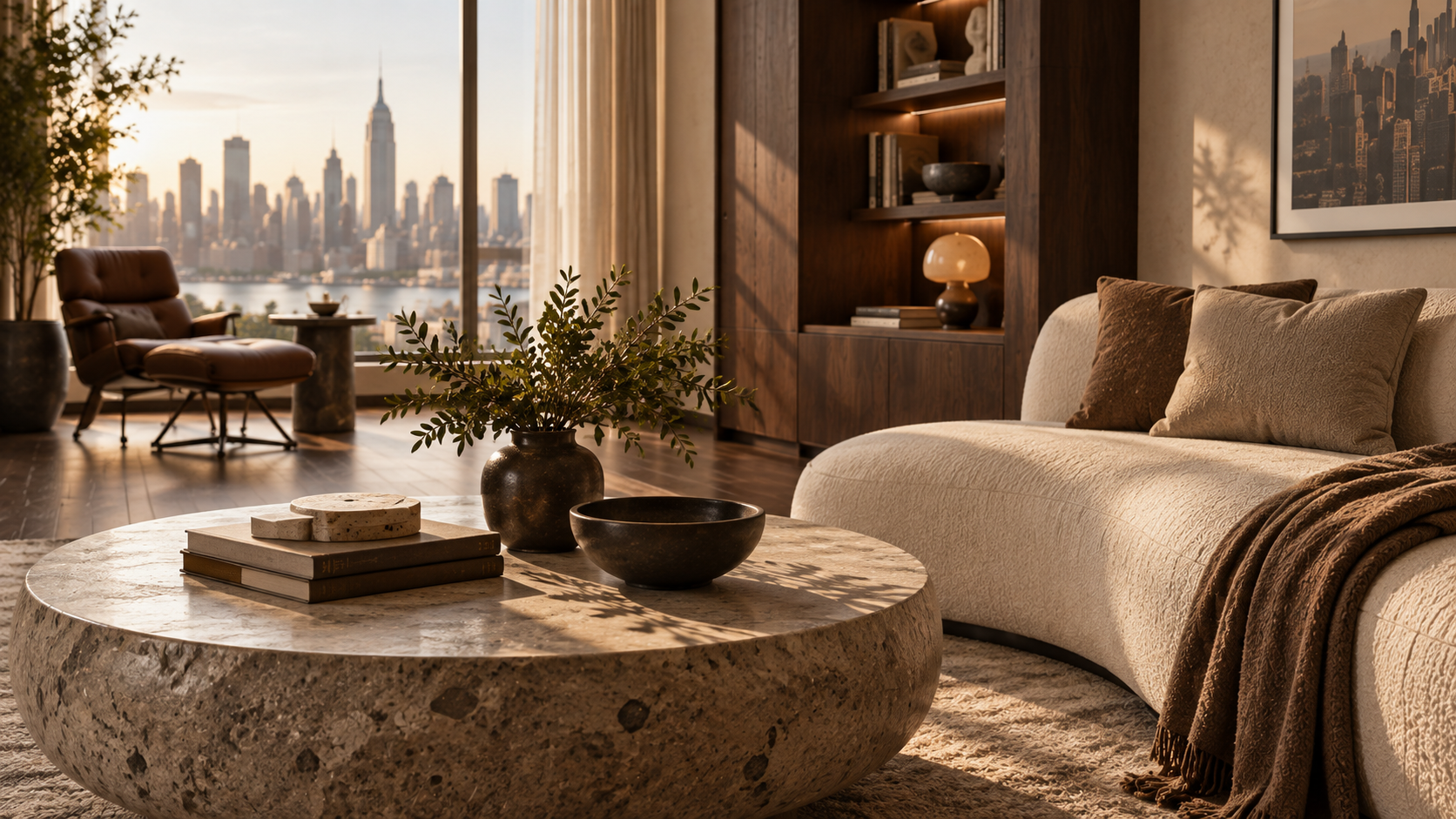 Walnut Atelier Apartment — 실내 공간 콘셉트, 소재와 디테일