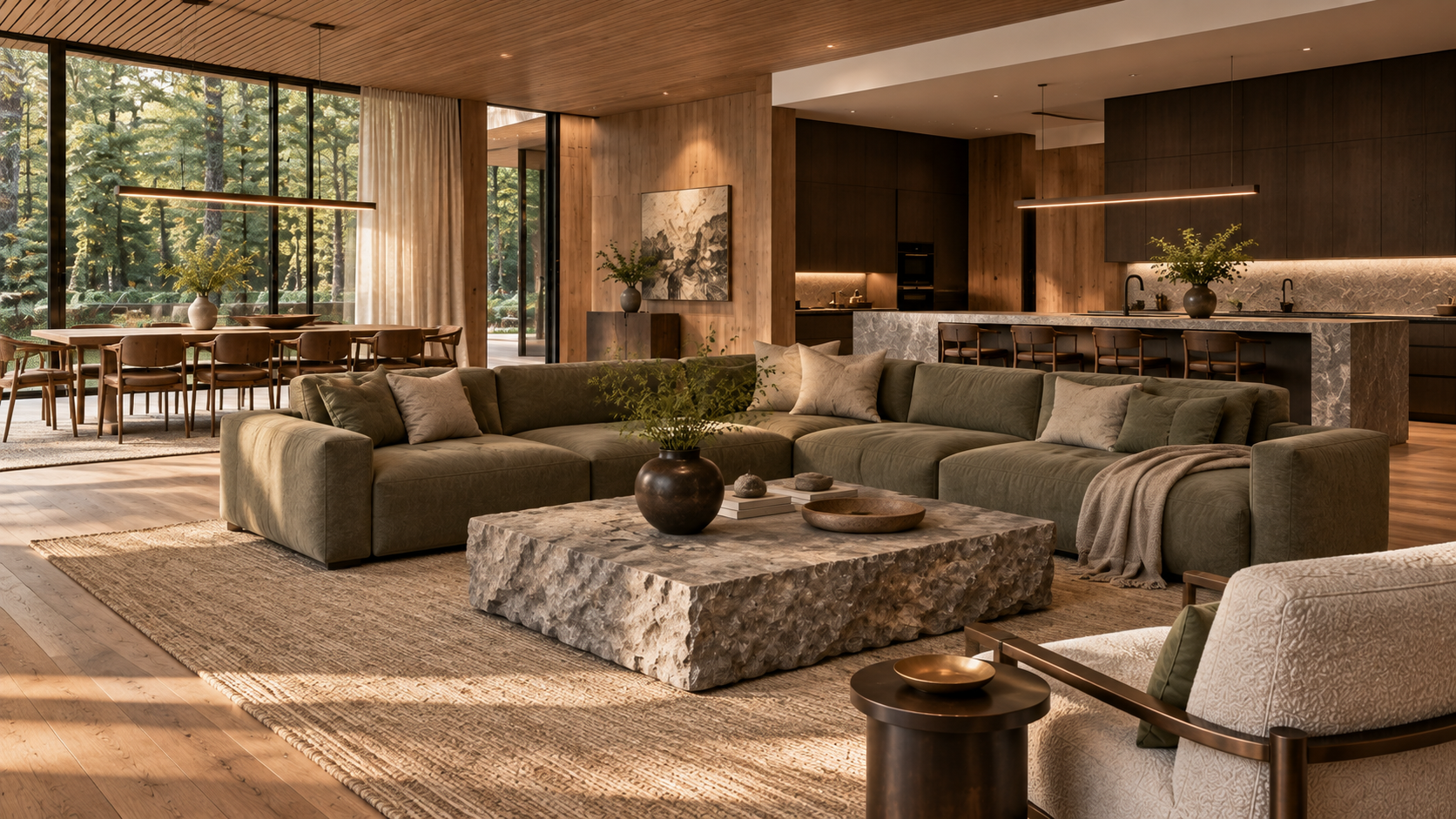 Forest Living Suite — 실내 공간 콘셉트, 다른 시점