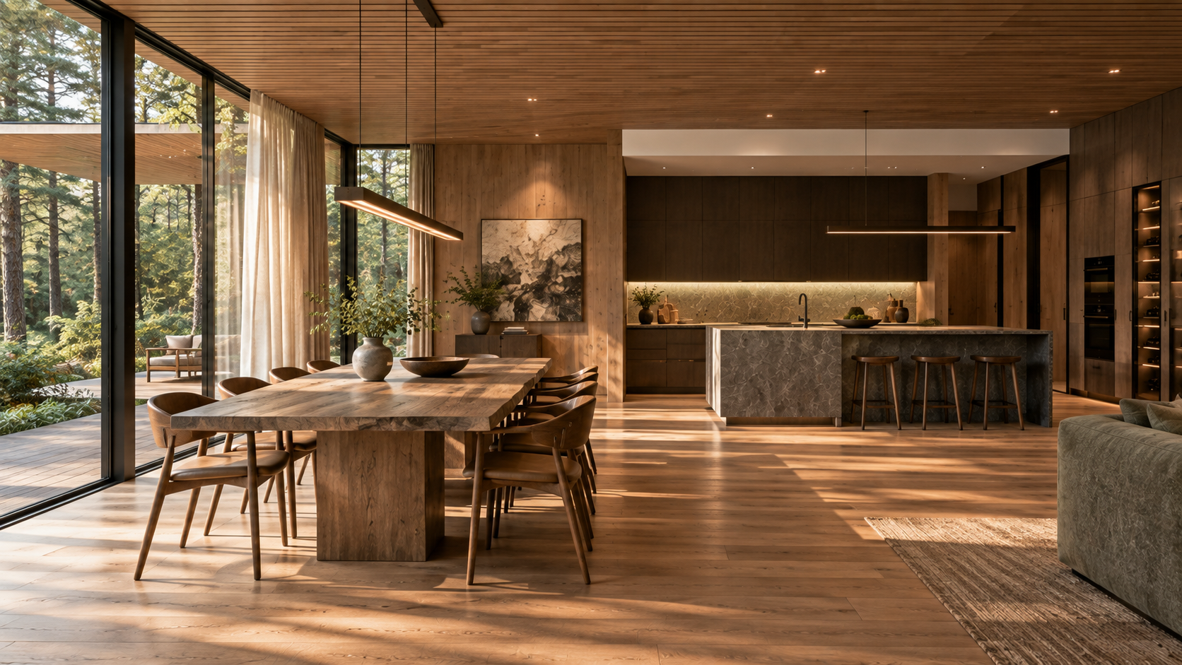 Forest Living Suite — 실내 공간 콘셉트, 공간의 연결