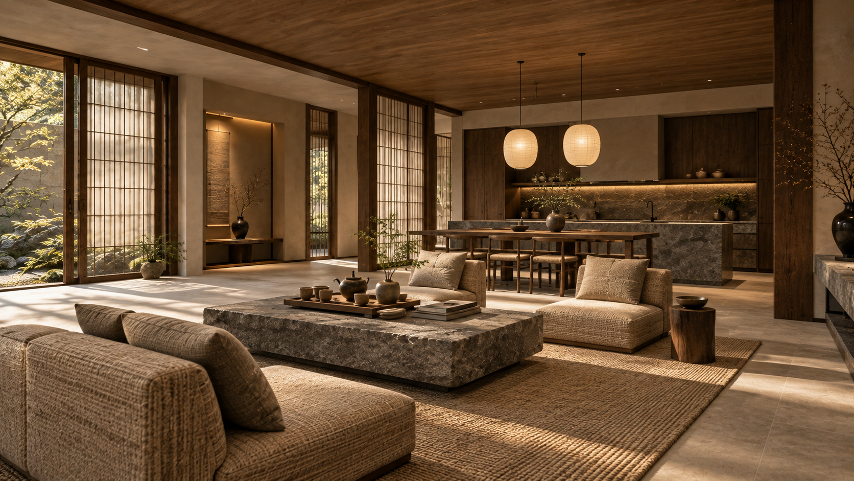 Quiet Tea Residence — 실내 공간 콘셉트, 다른 시점