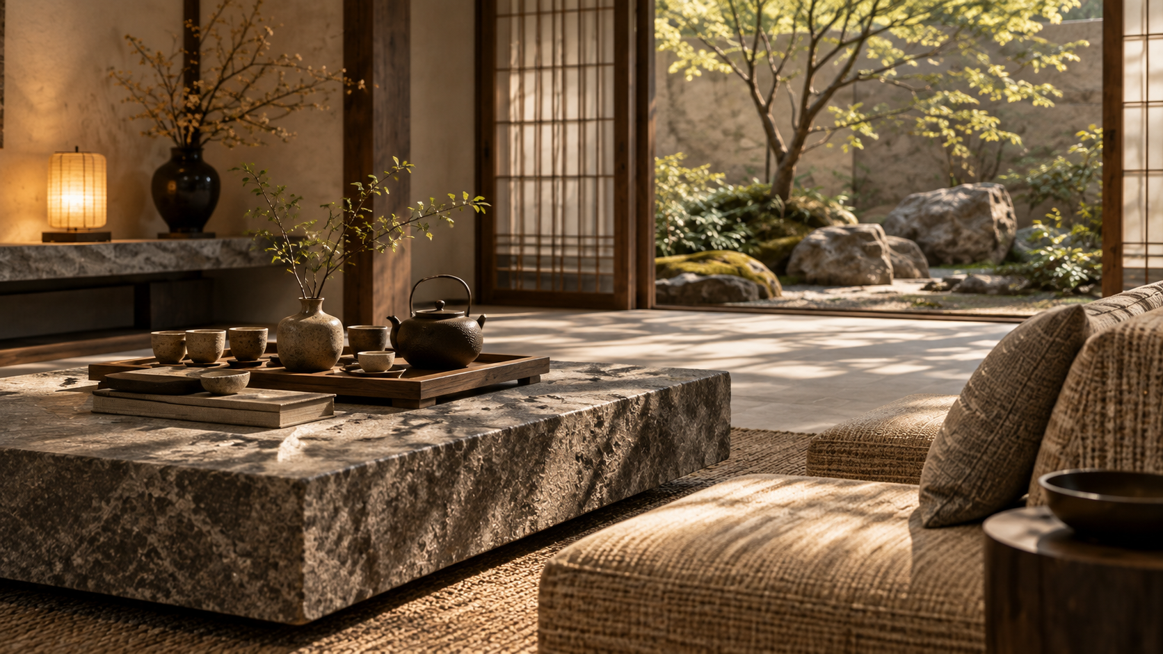 Quiet Tea Residence — 실내 공간 콘셉트, 소재와 디테일