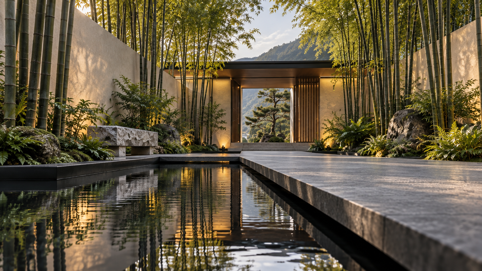 Bamboo Passage — 조경 공간 콘셉트, 공간의 연결