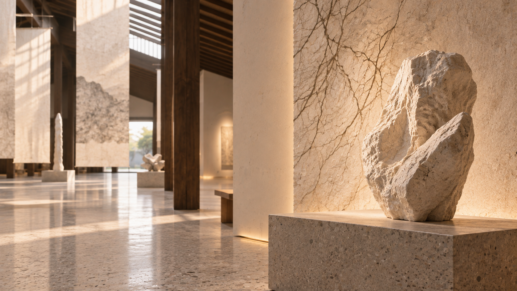 Paper Light Museum — 전시 공간 콘셉트, 소재와 디테일